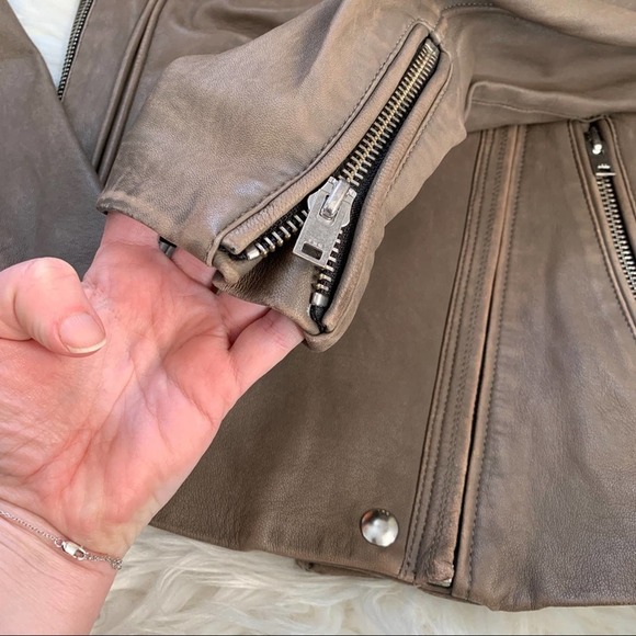 IRO Tara leather biker Moto jacket sz M motorcycle - Picture 5 of 14